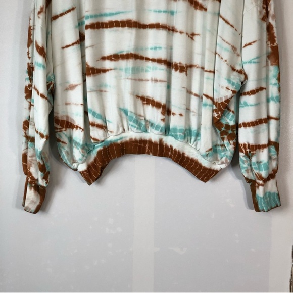 YOUNG FABULOUS & BROKE Aqua/Rust TIE DYE 2PC JOGGER LOUNGE SET | Size M - Picture 5 of 16